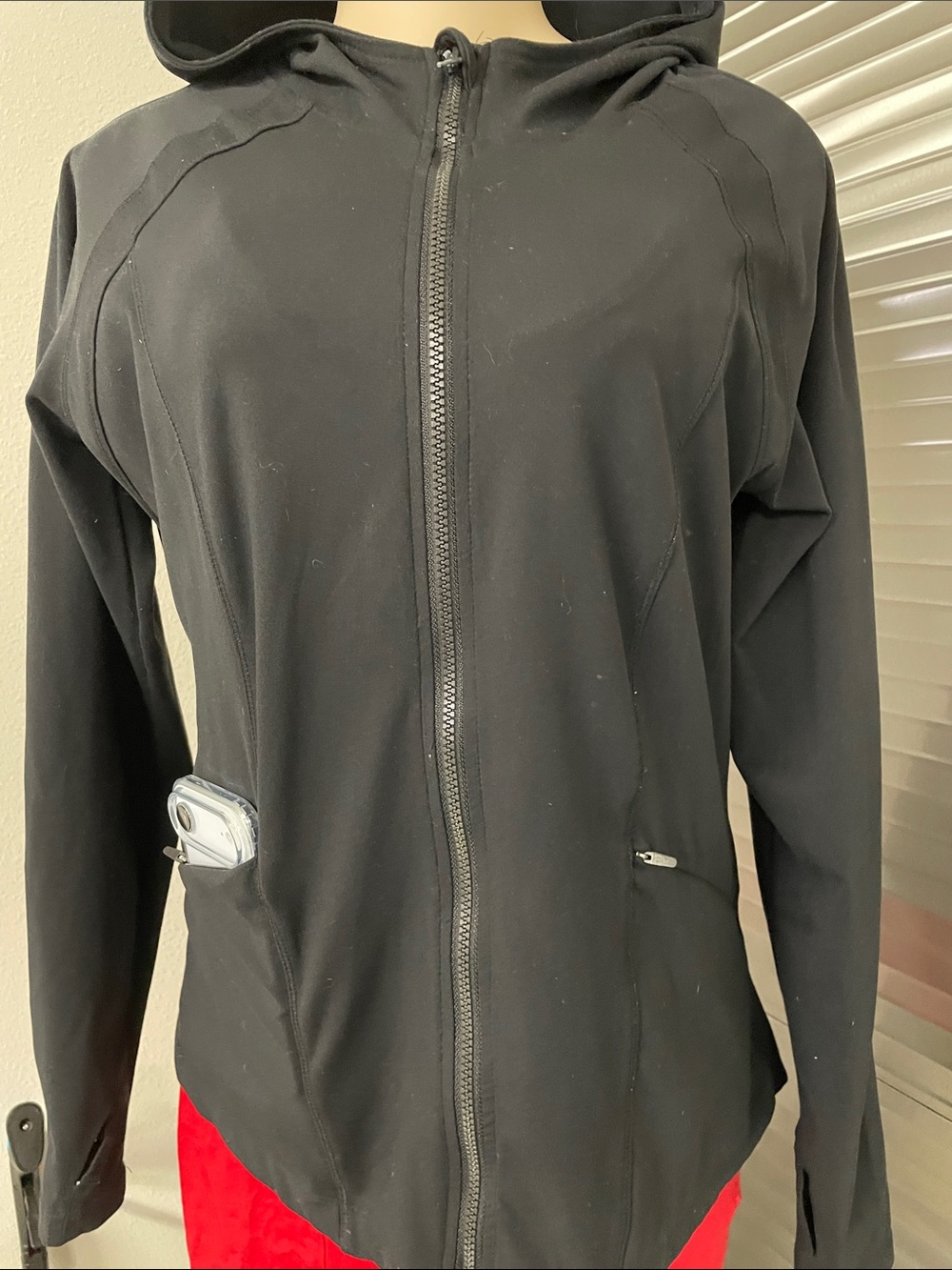 Spyder Women's Black Full-Zip Hooded athletic workout yoga outdoors Jacket
